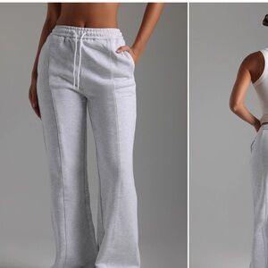 Women's Light Gray Thick Joggers